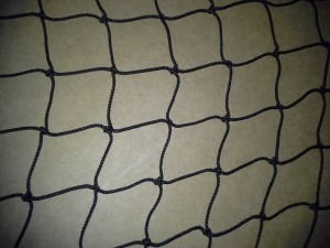 knotted black netting